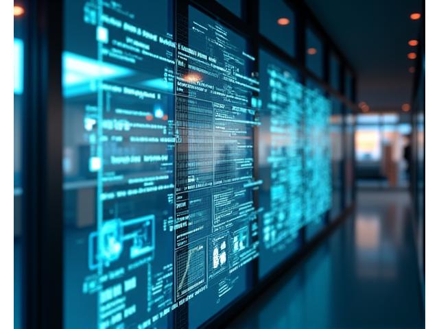 Gráficos y datos en una pantalla táctil, representando analíticas de seguridad
