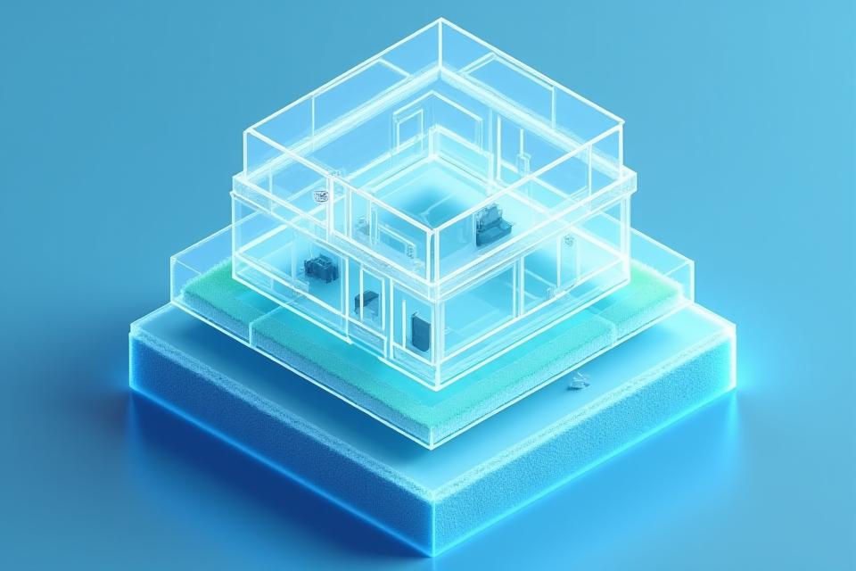 Diagrama interactivo de capas de seguridad de un hogar inteligente